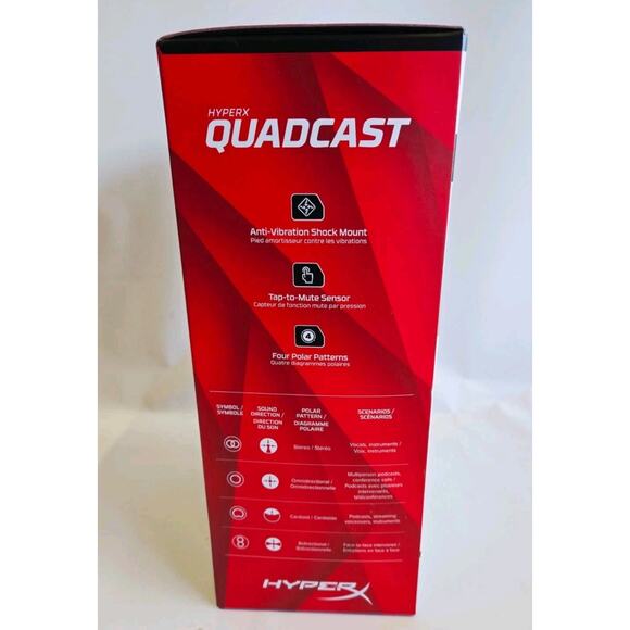 SEALED HyperX QuadCast – Stream, Sell, Game, Podcast – PC, PS5, Mac Ready - Picture 6 of 6